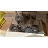 Image 3 : DOUBLE SIDED MOBILE SHELF STORAGE CART AND CONTENTS - ASSORTED LIGHT BULBS AND CHANDELIER PARTS