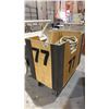 Image 1 : WOODEN MOBILE TRANSPORT BIN FILLED WITH ASSORTED SIZE ROLLS OF 1" BRAIDED ROPE