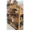 Image 5 : LARGE 2 TIER MOBILE STORAGE SHELF UNIT AND CONTENTS - HOLIDAY DECORATIONS, LIGHTS,