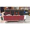 Image 1 : RED METAL MOBILE MATERIAL CART/A-FRAME MOBILE SHEET MATERIAL CART AND ALL CONTENTS