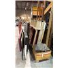 Image 2 : RED METAL MOBILE MATERIAL CART/A-FRAME MOBILE SHEET MATERIAL CART AND ALL CONTENTS
