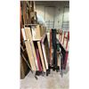 Image 3 : RED METAL MOBILE MATERIAL CART/A-FRAME MOBILE SHEET MATERIAL CART AND ALL CONTENTS