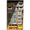 Image 4 : (2) 8FT HIGH X 2 1/2FT WIDE WOODEN SHELVING UNITS AND CONTENTS - LARGE ASSORTMENT OF FASTENERS