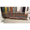 Image 2 : ASSORTED PALLET RACKING - UPRIGHTS, SIDE RAILS ASSORTED SIXES/COLORS AND RED MOBILE MATERIAL CART