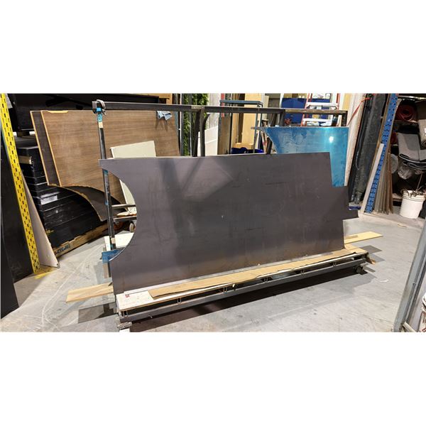 DOUBLE SIDED STEEL FRAMED MOBILE SHEET MATERIAL CART WITH CONTENTS