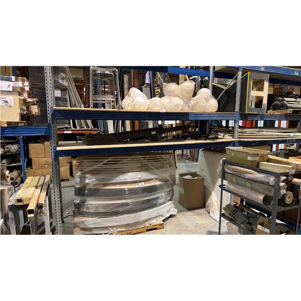 3 PALLET SHELVES OF MISCELLANEOUS ITEMS