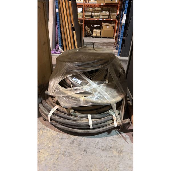 PALLET OF ASSORTED ELECTRICAL WIRING AND WIRE CASING ONLY