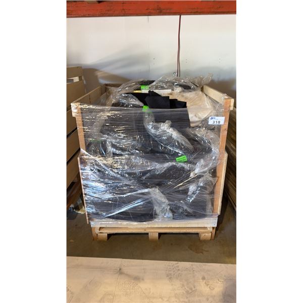 PALLET BOX FULL OF ASSORTED COLOR TABLE CLOTHES
