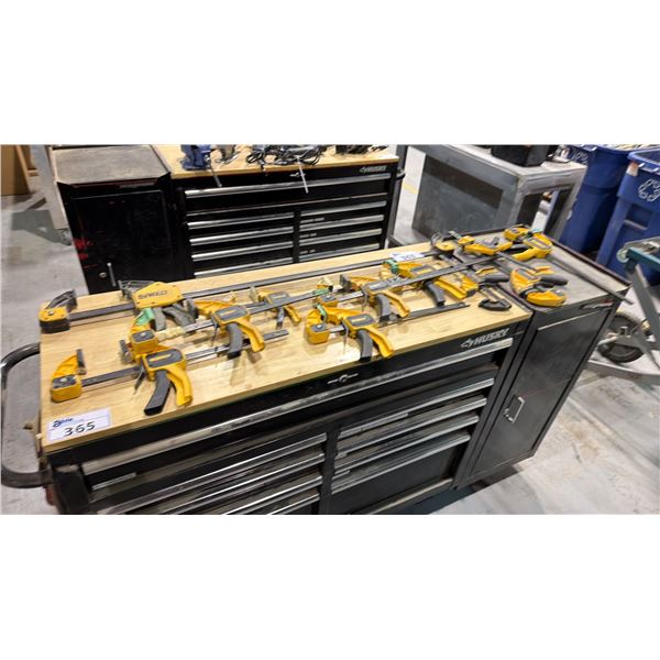 GROUP OF 11 DEWALT BAR CLAMPS
