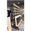 Image 1 : STEEL FRAMED A-FRAME MOBILE SHEET MATERIAL STORAGE/TRANSPORT CART WITH ASSORTED