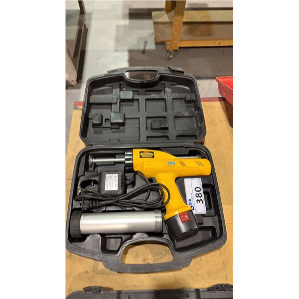 CRL CORDLESS CAULKING GUN WITH CHARGER, 1 BATTERY AND CASE