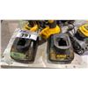 Image 7 : GROUP OF (9) DEWALT 18V POWER TOOLS WITH 3 CHARGERS AND 5 BATTERIES