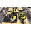 Image 2 : GROUP OF 3 RYOBI POWER TOOLS - ELECTRIC CHAINSAW, ROUTER AND JIG SAW