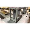 Image 2 : GROUP OF (4) MOBILE WOODEN WORK TABLES