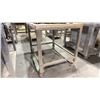 Image 4 : GROUP OF (4) MOBILE WOODEN WORK TABLES