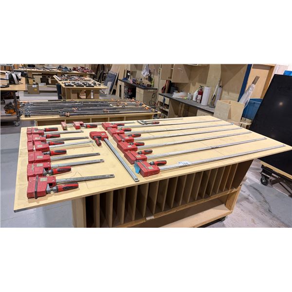 GROUP OF 15 ASSORTED SIZE BESSEY BAR CLAMPS