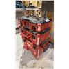 Image 1 : MILWAUKEE PACKOUT 3 SECTION TOOL BOX SYSTEM WITH CONTENTS