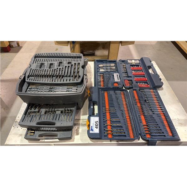 GROUP OF (3) SETS OF DRILL AND DRIVER BITS