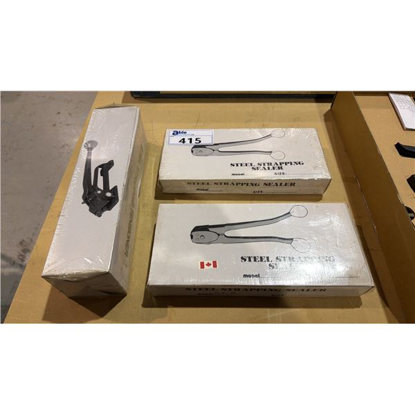 NEW STEEL STRAPPING TENSIONER AND 2 STEEL STRAPPING SEALERS