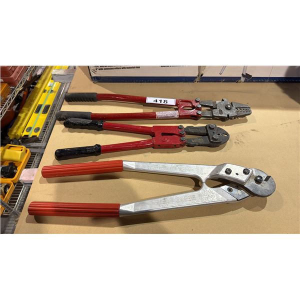 2 CRIMPING TOOLS AND 1 FELCO C16 SWISS MADE WIRE CUTTING TOOL