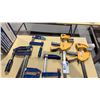 Image 2 : GROUP OF (9) ASSORTED SIZE BAR CLAMPS