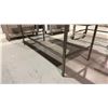 Image 4 : 2 WOOD TOP STEEL FRAMED WORK TABLES - 1 MOBILE/1 STATIONARY