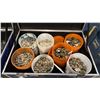 Image 3 : 2 MOBILE WOODEN TRANSPORT BOXES FULL OF ASSORTED SMOOTH RIVER STONES