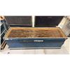 Image 1 : LARGE WOODEN MOBILE TRANSPORT CASE FILLED WITH DECORATIVE 6 1/2FT LONG BROWN TWIGS