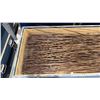 Image 2 : LARGE WOODEN MOBILE TRANSPORT CASE FILLED WITH DECORATIVE 6 1/2FT LONG BROWN TWIGS