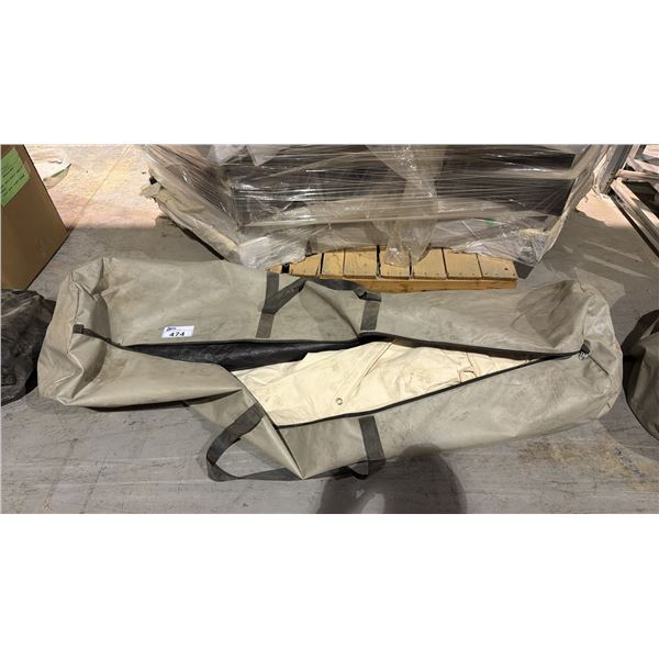 LARGE CANVAS WITH ALUMINIUM FRAME POP UP TENT WITH STORAGE BAG