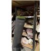 Image 8 : 3 METAL STORAGE SHELVES FULL OF ASSORTED AREA RUGS