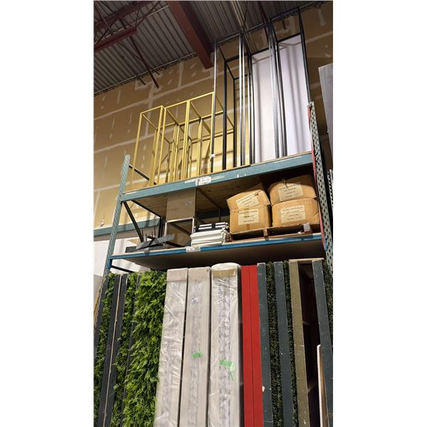 EVENT STAGING SCENERY PANELS/STANDS AND BOXES OF ARTIFICIAL GREENERY
