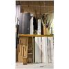Image 1 : EVENT STAGING SCENERY PANELS/STANDS AND ASSORTED BAMBOO/TREE BRANCH POLES