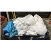 Image 2 : MOBILE LAUNDRY BIN AND CONTENTS - TABLE CLOTHS