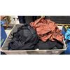 Image 2 : MOBILE LAUNDRY BIN AND CONTENTS - TABLE CLOTHS