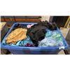 Image 2 : MOBILE LAUNDRY BIN AND CONTENTS - TABLE CLOTHS