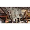 Image 1 : LARGE GROUP OF PAINTED WHITE BRANCH TREES AND ASSORTED METAL PEDESTALS