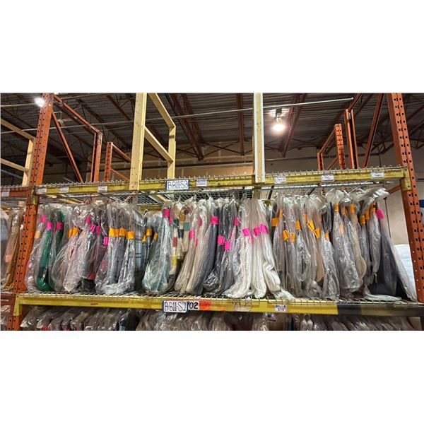 ONE PALLET SHELF SECTION FULL OF ASSORTED TABLECLOTHS