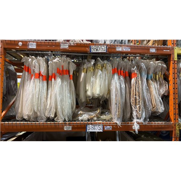 ONE PALLET SHELF SECTION FULL OF ASSORTED TABLECLOTHS