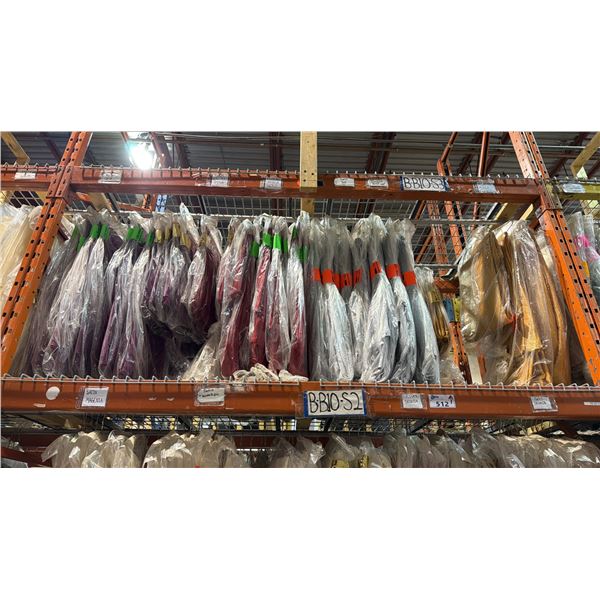 ONE PALLET SHELF SECTION FULL OF ASSORTED TABLECLOTHS