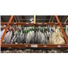 Image 1 : ONE PALLET SHELF SECTION FULL OF ASSORTED TABLECLOTHS