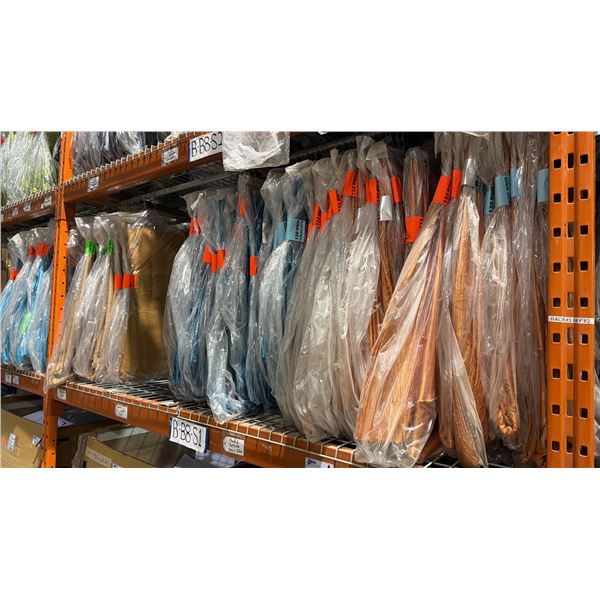 ONE PALLET SHELF SECTION FULL OF ASSORTED TABLECLOTHS