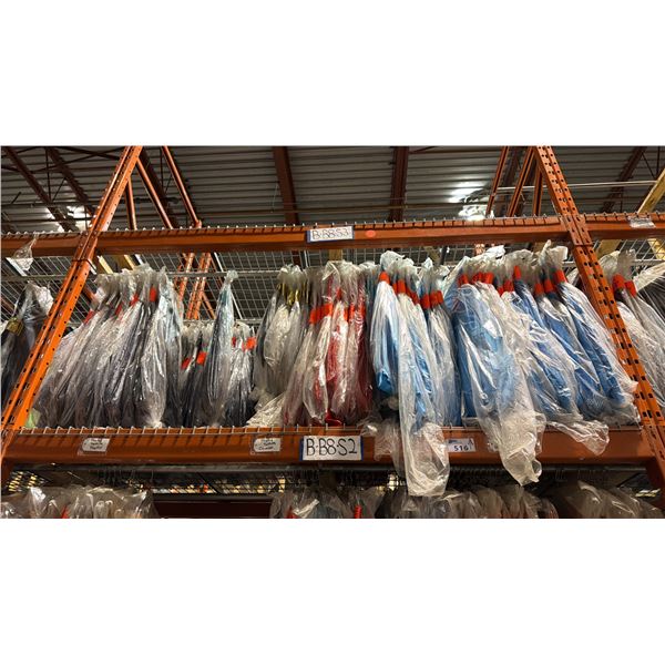 ONE PALLET SHELF SECTION FULL OF ASSORTED TABLECLOTHS