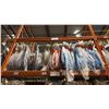 Image 1 : ONE PALLET SHELF SECTION FULL OF ASSORTED TABLECLOTHS