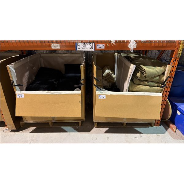 2 LARGE PALLET BOXES OF ASSORTED TABLECLOTHS