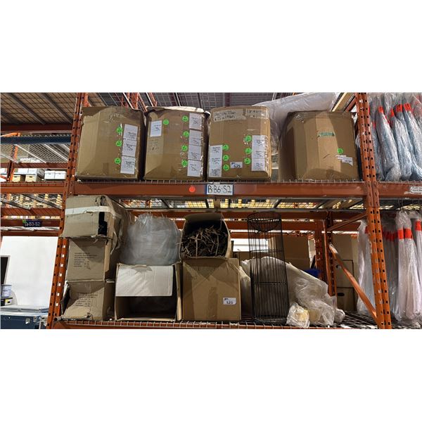 TWO PALLET SHELF SECTION FULL OF ASSORTED PILLOWS, PILLOW COVERS AND MISCELLANEOUS XMAS