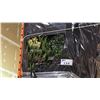 Image 2 : 2 LARGE BLACK PLASTIC WRAPPED PILLARS OF EVENT ARTIFICIAL GREENERY