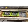 Image 3 : BLACK MOBILE MULTI DRAWER CABINET FILLED WITH ASSORTED RIGGING HARDWARE