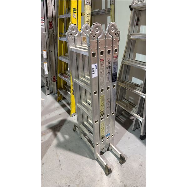 ALUMINIUM COMBINATION STEP LADDER/EXTENSION LADDER AND SCAFFOLD
