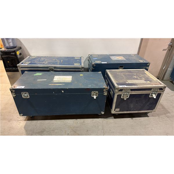 GROUP OF (4) MOBILE TRANSPORT BOXES (EMPTY)